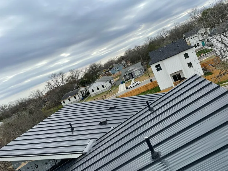 Standing seam metal roof panels with vents for Skylight Repair in Pine Ridge
